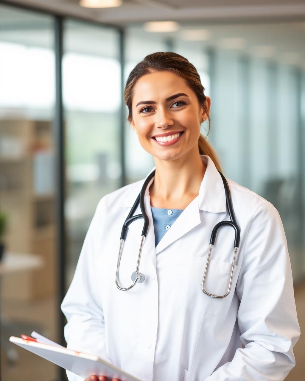 Doctor in white coat